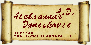 Aleksandar Danesković vizit kartica